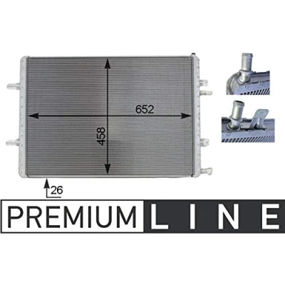 Abbildung von MAHLE ORIGINAL CIR 3 000P Niedertemperaturkühler, Ladeluftkühler AUDI: A8 D4