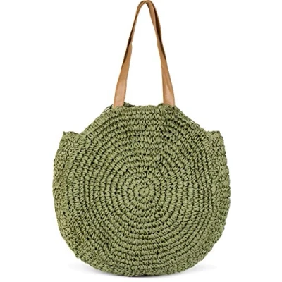Abbildung von styleBREAKER Schultertasche Runde Flecht Basttasche (1 tlg)