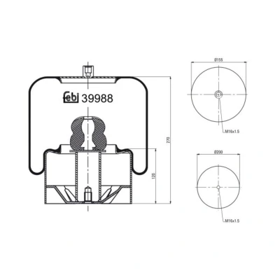 Abbildung von FEBI BILSTEIN 39988 Federbalg, Luftfederung