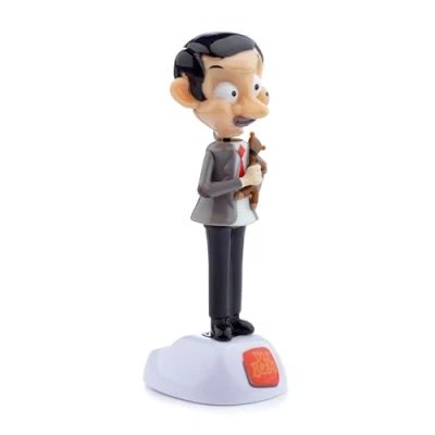 Abbildung von Puckator Actionfigur Mr. Bean mit Teddy Solar Wackelfigur