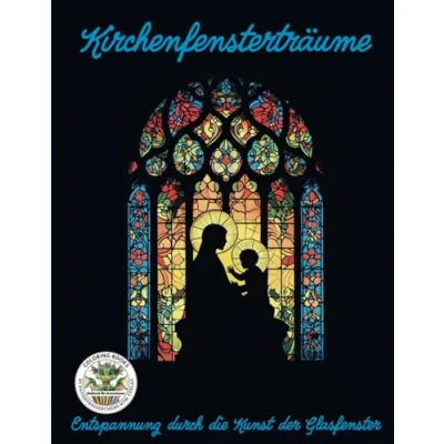 Abbildung von Kirchenfensterträume Entspannung durch die Kunst der Glasfenster: Malbuch für Erwachsene mit mehr als 50 Ausmalbildern Entspannung, Kreativität und Achtsamkeit