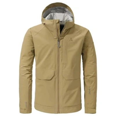Abbildung von Schöffel Lausanne Regenjacke / wasserabweisende Jacke, Herren, Größe: 52, Beige