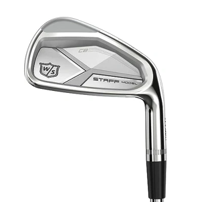 Abbildung von Wilson Staff Golfschläger Eisensatz, Model CB, 4 PW, S Flex, Für Rechtshänder, Schaft aus Stahl, 7 teilig, Silber, WGR200035S