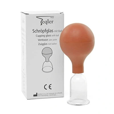 Abbildung von Teqler Schröpfglas mit Olive und Ball T 420003, Durchmesser: 3,5 cm