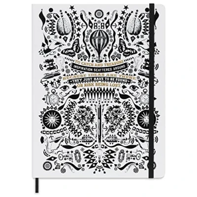 Abbildung von Moleskine x Lorenzo Petrantoni &quot;Ein Buch, das noch geschrieben werden muss&quot; Limitierte Edition, Hardcover und Elastikverschluss, Liniertes Notizbuch, XL Format 19x26 cm