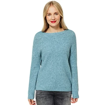 Abbildung von Street One MIT Struktur Strickpullover, Damen, Größe: 38, Türkis