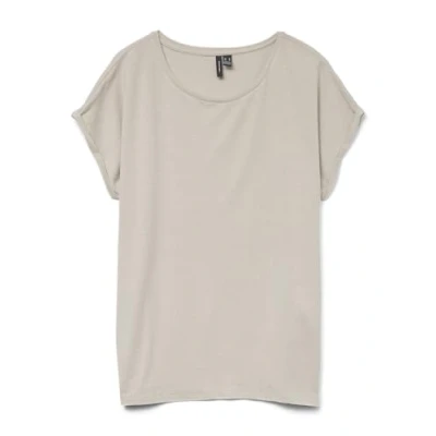 Abbildung von Vero Moda Rundhalsshirt VMLAVA PLAIN SS TOP LUREX STRIPE