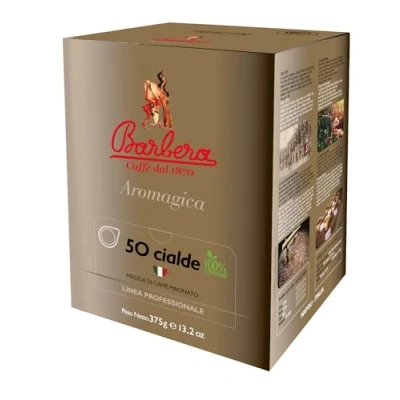 Abbildung von Caffè Barbera Aromagic Plus 50 biologisch abbaubare Pads ESE System Gemahlene Kaffeemischung Aromatisch