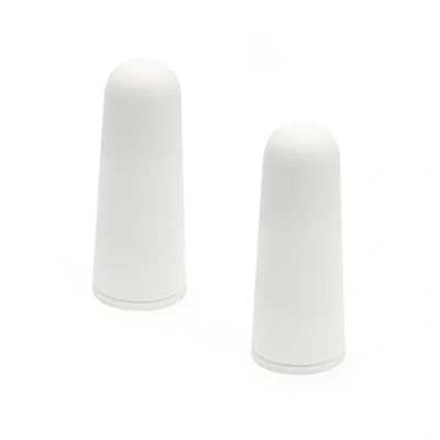 Abbildung von sossai® 2 x Türstopper NTS Modell: Anton Höhe: 73mm Ø: 30mm Farbe: weiß Zum Schrauben (Inkl. Befestigungsmaterial) Bodenmontage &amp; Wandmontage