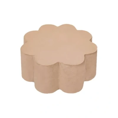 Abbildung von MISIOO Blume Pouf für Kinder Sitzsack Kinderzimmer Möbel Samt aus Schaumstoff Kindermöbel Leicht zu Waschen Licht und Elegant 54 x 25 cm Gold