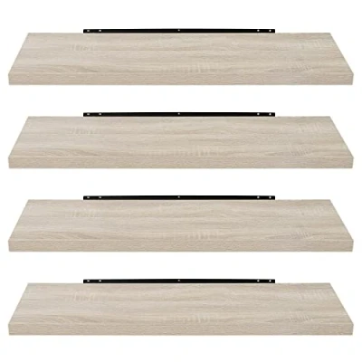 Abbildung von EUGAD Wandregal Wandboard 4er Set Hängeregal Holz Board Modern Sonoma Eiche 100x22,9x3,8cm 0041QJ 4