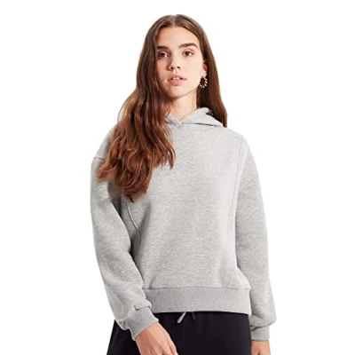 Abbildung von Trendyol Grey Ripps Detaillierte grundlegende chordone gestrickte Sweatshirt, grau,
