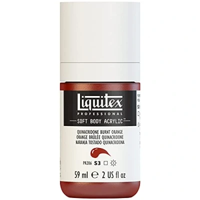 Abbildung von Liquitex 1959108 Professional Acrylfarbe Soft Body Künstlerfarbe in cremiger deckender Konsistenz, hohe Pigmentierung, lichtecht &amp; alterungsbeständig, 59ml Flasche Quinacridone Gebrannte Orange