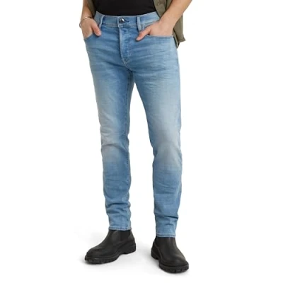 Abbildung von G Star 3301 Slim Jeans Fit Elto superstretch lt indigo aged, Herren, Größe: 36x38, aged