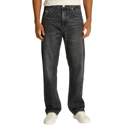 Abbildung von Tommy Jeans Herren Hose Otis Regular Straight Leg, Schwarz (Denim Black), 30W/34L
