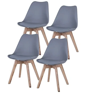 Abbildung von etc shop Stuhl, Esszimmerstühle Eiche grau Schalenstühle 4er Set Küchenstühle