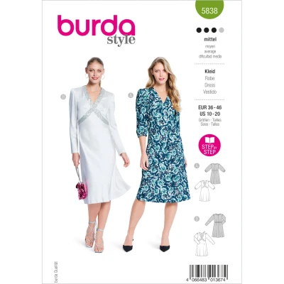 Abbildung von Kleid Burda 5838 36 46
