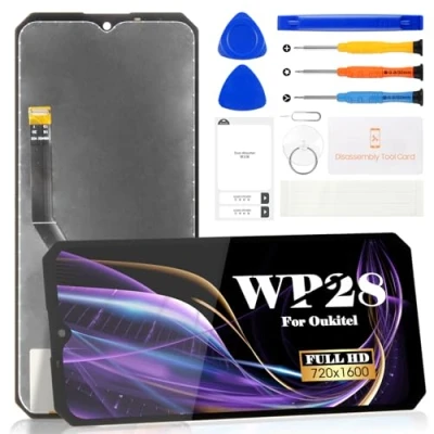 Abbildung von SRJTEK Ersatz Touch Digitizer für Oukitel WP28 LCD Display (Schwarz, ohne Rahmen)