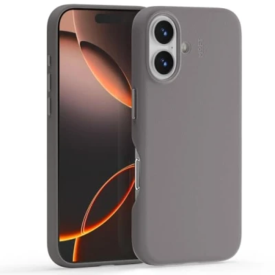 Abbildung von MOFT für iPhone 16 Hülle, MOVAS Vegane Ledertasche Magnetische Hülle Kompatibel mit MagSafe, Weicher Anschlag, Farberhaltung, Fleckenresistent, Leicht zu Reinigen, Taupe