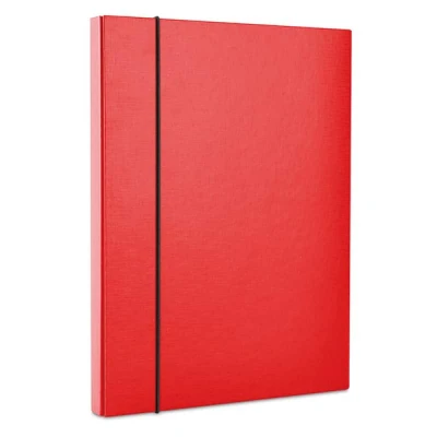 Abbildung von Sammelbox Mit Gummiband OFFICE PRODUCTS PP A4/40 Rot / Typ Erweitert/Art Gummiband/Material Karton/pp/Furnier Einseitig/Farbe Rot/Format A4