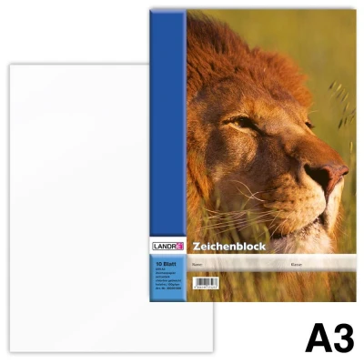 Abbildung von LANDRÉ® Zeichenblock DIN A3 10 Blatt