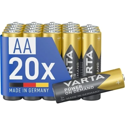 Abbildung von VARTA Batterien AA, 20 Stück, Power on Demand, Alkaline, 1,5V, Vorratspack, smart, flexibel, leistungsstark, ideal für Computerzubehör, Smart Home Geräte, Made in Germany [Exklusiv bei Amazon]
