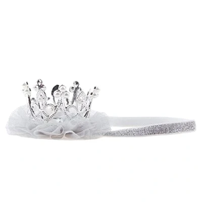 Abbildung von Nishine Prinzessin Kleinkind Mädchen Krone Tiaras Baby Elastische Geburtstagsparty Stirnband Foto Requisiten Geschenk(Silber)