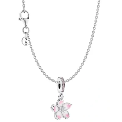 Abbildung von Pandora 68304 Damen Halskette Silber Geschenkset Kirschblüte