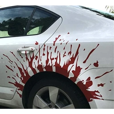 Abbildung von Blutspritzer Blut Aufkleber Radlauf Rad Autoaufkleber UV&amp; Waschanlagenfest,Profi Qualität