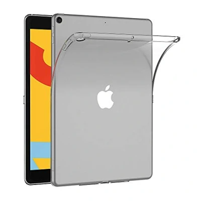 Abbildung von AICEK Hülle Compatible für Apple iPad 7 Generation Transparent Silikon Schutzhülle 10.2 2019 Case Clear Durchsichtige TPU Bumper