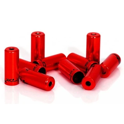 Abbildung von XLC Endkappen f. Bremsaussenhülle BR X10 rot. Innen Ø 5.0mm. 50 Stück in Flas...