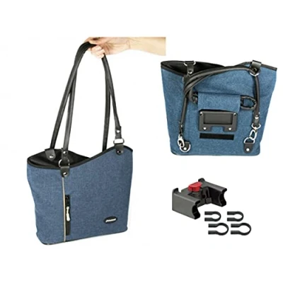 Abbildung von Haberland Lenkertasche Rucksack Melanie blau incl. Lenkeradapter