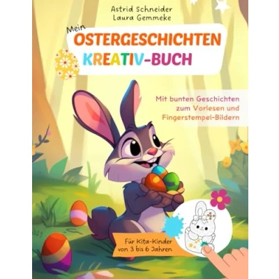 Abbildung von Mein Ostergeschichten Kreativ Buch: Mit bunten Geschichten zum Vorlesen und Fingerstempel Bildern: Für Kita Kinder von 3 bis 6 Jahren farbiges ... (&quot;Beschäftigungsbücher spielerisch lernen&quot;)