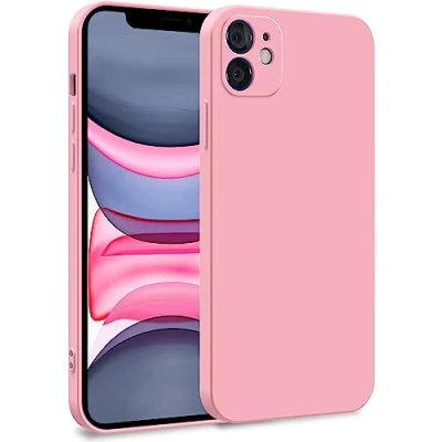 Abbildung von MyGadget Hülle kompatibel mit iPhone 11 Zweilagige Handyhülle Kameraschutz Cover Innenfutter &amp; Silikon außen Rosa