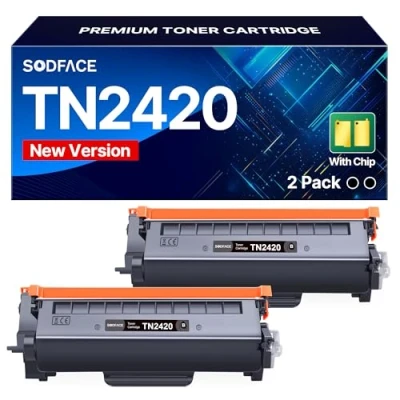Abbildung von SODFACE TN2420 TN2410 Toner Kompatibel für Brother TN 2420 2410 MFC L2710DW L2710DN HL L2350DW DCP L2530DW L2375DW L2750DW L2730DW (Schwarz, 2er Pack)
