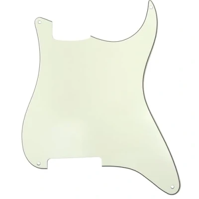 Abbildung von Musiclily 4 Löcher Gitarre Schlagbrett Rohmaterial ST Pickguard für Strat Style E Gitarre,3 lagig Elfenbein