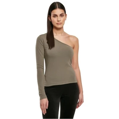 Abbildung von Urban Classics Longsleeve Langarmshirt, Damen, Größe: XL, Olive
