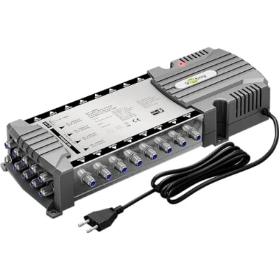 Abbildung von goobay 64884 Sat Multischalter/Kompakt Multischalter / 9 Eingänge 16 Ausgänge 4K, 8K UHD/DAB+ für Teilnehmer