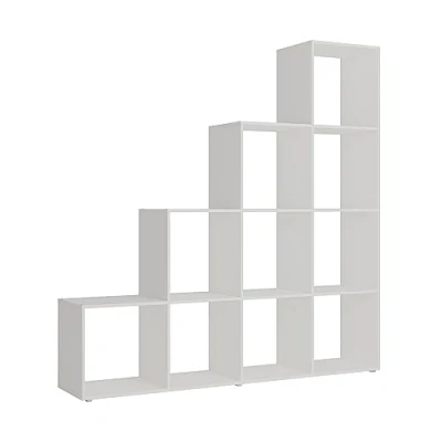 Abbildung von Vicco Treppenregal Aramis, Weiß, 138 x 143 cm 10 Fächer