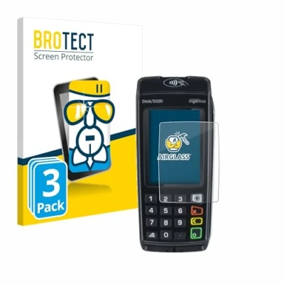 Abbildung von BROTECT Schutzglas für ingenico Desk/5000 (3 Stück) Schutzfolie Panzer Folie Glas [Extrem Kratzfest 9H, Anti Fingerprint, Ultra Transparent]