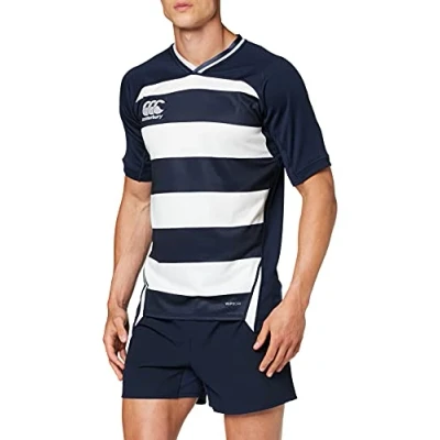 Abbildung von Canterbury Herren Vapodri Evader Hooped Rugby Trikot, Navy, S EU