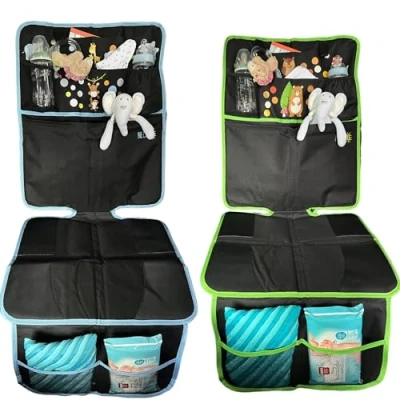 Abbildung von HECKBO 2X Kinder Auto Sitzauflage Baby Tiere + Waldtiere