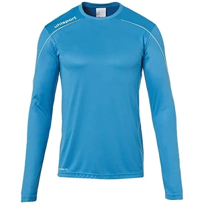 Abbildung von uhlsport Kinder Stream 22 Langarm Trikot, Cyan/Weiß, 128