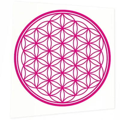 Abbildung von INDIGOS UG Aufkleber Autoaufkleber JDM Die Cut Blume des Lebens 200x200mm pink Heckscheibe Heckscheibenaufkleber Sticker Tuning Boot Auto Laptop LKW