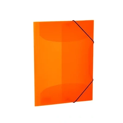 Abbildung von HERMA 19656 Sammelmappe A4 Transluzent Neon Orange, Kinder Eckspanner Mappe aus Kunststoff mit Innenklappen &amp; Gummizug, stabile Einschlagmappe Plastik für Jungen Mädchen