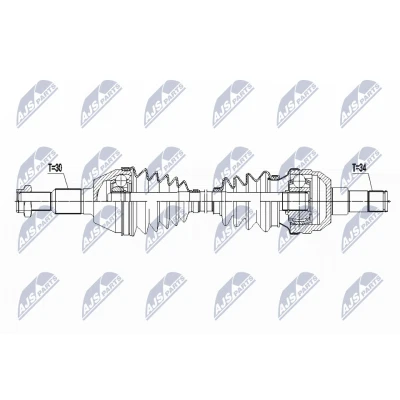 Abbildung von NTY NPW PL 087 Antriebswelle Hinterachse rechts 860 81 CHEVROLET: Captiva, OPEL: Antara