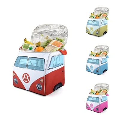 Abbildung von Board Masters Volkswagen Isolierte Kühltasche Box Thermotasche Campingcooler Picknicktasche T1 Bulli Bus (Rot)