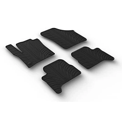 Abbildung von Gledring 0655 Fußmattensatz Gummi vorne und hinten 4 schwarz 750mm 550mm VOLKSWAGEN: up! Schrägheck, SEAT: Mii
