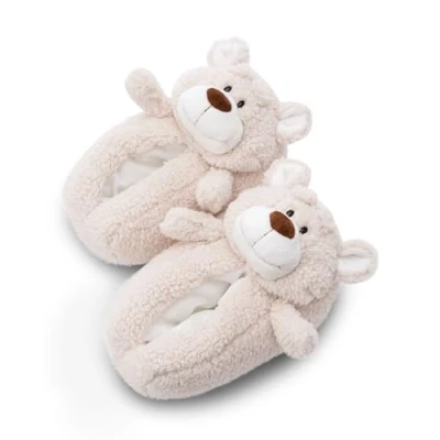 Abbildung von Nici BÄR BENDIX Plüsch Hausschuhe Pantoffel, Kuscheltier Hausschuh mit Bären Motiv