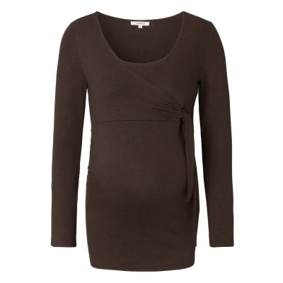 Abbildung von Noppies Still ELIN Langarmshirt, Damen, Größe: XS, Coffee bean